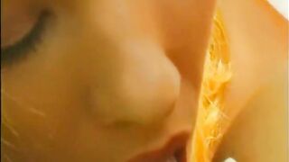 Lesbian teens playing with toys and pussies outdoors - 2 image