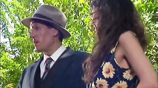 Busty babe spreads her legs and gets her pussy tasted