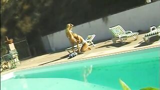 Hot girl on girl action on the lawn chair - 11 image