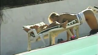 Hot girl on girl action on the lawn chair - 12 image