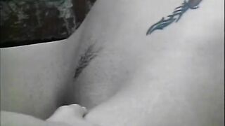 Horny slut with nice tits uses strap-on with girlfriend outdoors - 2 image