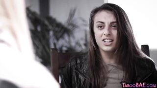 Lesbian perkyboobs teen gets facesitted and fingered in 69 - 5 image