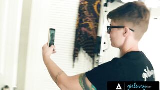 GIRLSWAY - Harmony Wonder Rubs Hard Lexi Lore's Wet Pussy Until She Can Take It