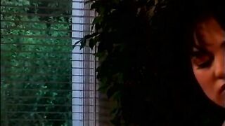 Blonde lesbian and her brunette girlfriend play on the bed - 8 image