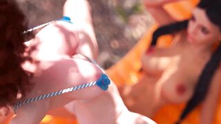3D Futa on Female - Dickgirl fucks RedHead Lesbian-MILF in Ass, Best Animation Dickgirl - 8 image