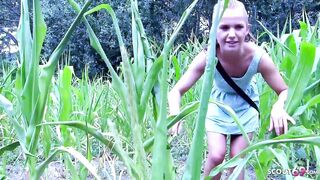 Cute Girl tricked Skinny Classmate to Lesbian Public Sex on way home - 2 image