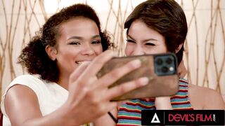 DEVILSFILM - Ebony Lesbian Babe Alina Ali Fucks With Her Straight Best Friend Nicole Aria - 3 image
