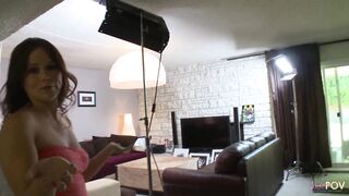 Stirring lesbians nibble on their huge tits before taking out their dildos and ramming each other - 2 image