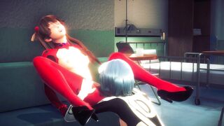 Asuka and Rei having hot lesbian sex(3D PORN)|Neon Genesis Evangelion - 4 image