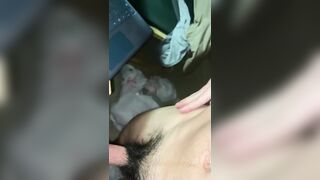 Masterbating and spitting on myself to lesbian porn until I cum - 8 image