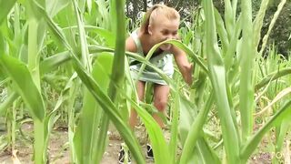 Lewd blonde lesbian teens eat each other out and use their sex toys outdoor - 2 image