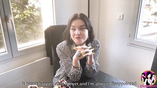 Two brunette chicks having hard fucked by a french cock - 2 image