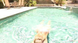 Sexy bitches tribbing and fucking after they hook up in the pool - 3 image