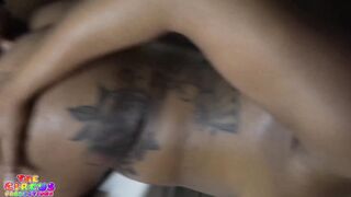 Two Tattooed Ebony babes have Threesome with hot busty Latina MILF Mandy Mae Porsche Carrera Cali - 14 image