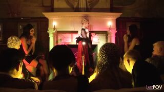 Celebration turns into an immediate lesbian fuck right there on the fort stone floor - 15 image