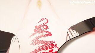 GENSHIN IMPACT FISCHL AND YOIMIYA LESBIAN ANIME HENTAI 3D UNCENSORED - 14 image