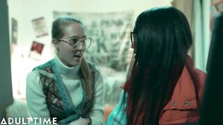 ADULT TIME - Nerdy Lesbian Cadence Lux Creates Sex Companion For Threesome With BFF! FULL SCENE - 4 image