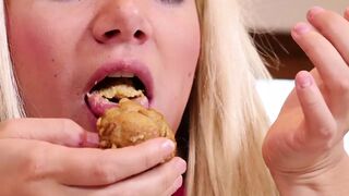 Laela and Hayden are teen lesbians who fuck in the kitchen - 1 image