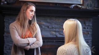 Best lesbian sex between mom and stepdaughter then caught by son - 2 image