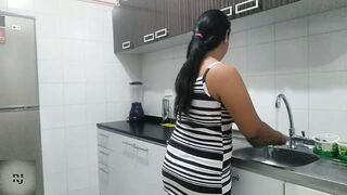 casual playing with a cucumber - 1 image