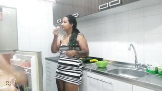 casual playing with a cucumber - 2 image