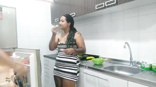 my stepsister and me playing with a cucumber - 2 image