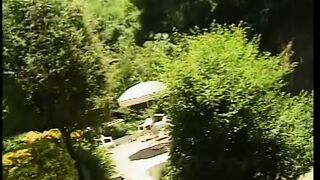 Hippy lesbians with great tits toss salad and eat pussy in the great outdoors - 1 image