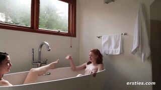 Ersties: Hot Amateur Lesbians Take a Sexy Bath Together - 4 image