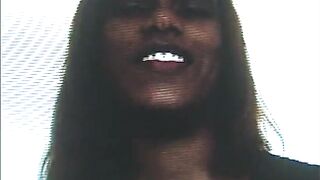 Superb black model gets big black dick on the black bed - 3 image