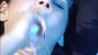 Stepmom and Stepdaughter play sex games on the bed! - 10 image