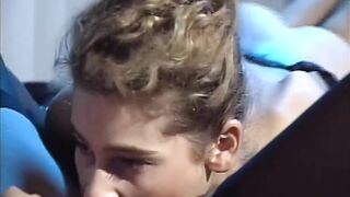 Stepmom and Stepdaughter play sex games on the bed! - 14 image