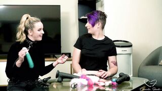 Charlie squirts all over Mia's lap and in her mouth