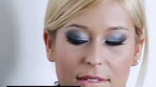 Gorgeous lesbian duo with a flight attendant