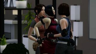 Resident evil - Lesbian Parody - Ada Wong, Jill Valentine and Claire  Redfield @ XLilith