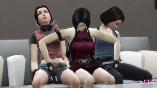 Resident evil - Lesbian Parody - Ada Wong, Jill Valentine and Claire Redfield - 6 image