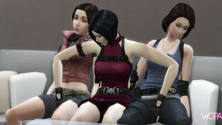 Resident evil - Lesbian Parody - Ada Wong, Jill Valentine and Claire Redfield - 7 image