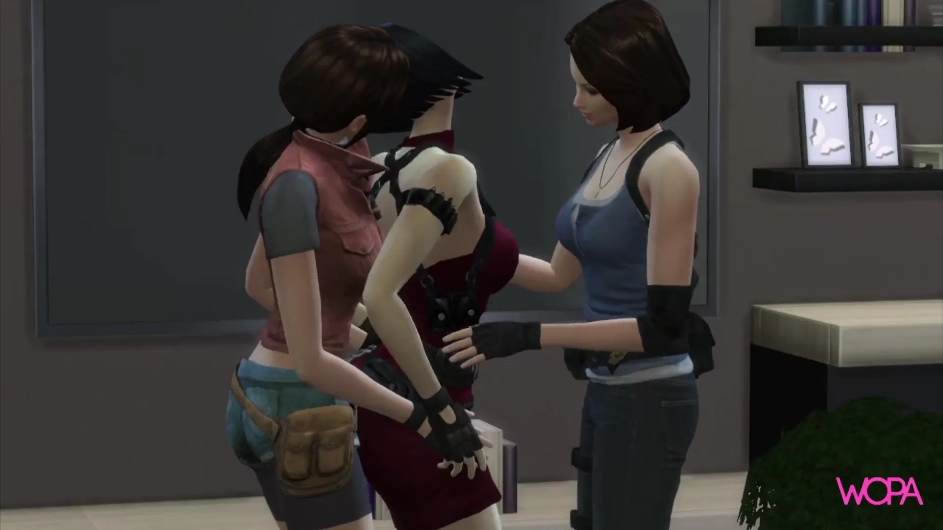 Resident evil - Lesbian Parody - Ada Wong, Jill Valentine and Claire  Redfield @ XLilith