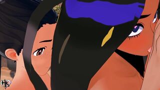 [Pokemon] Nemona Shows Geeta Who the Top Champion is by Dominating Her Pussy - Uncensored 3D Hentai - 10 image