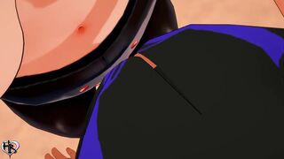 [Pokemon] Nemona Shows Geeta Who the Top Champion is by Dominating Her Pussy - Uncensored 3D Hentai - 2 image