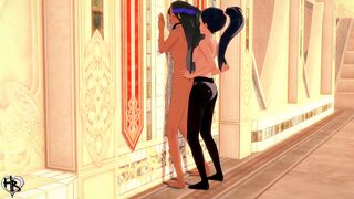 [Pokemon] Nemona Shows Geeta Who the Top Champion is by Dominating Her Pussy - Uncensored 3D Hentai - 7 image