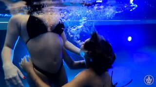 ANGELA WHITE - Hot Late Night Fuck with Gabbie Carter in the Pool - 5 image