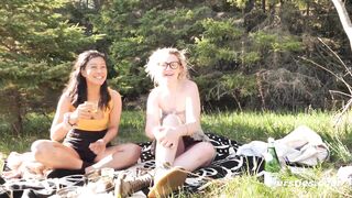 Ersties: Jin Eats Hanna's Pussy In The Woods - 14 image