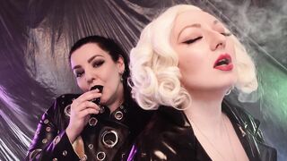Smoking Fetish - Lesbian slowly masturbation with smoke - Arya Grander and Dredda Dark - 2 image