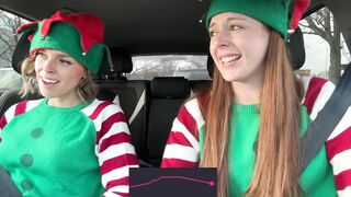 Nadia Foxx & Serenity Cox as Horny Elves cumming in drive thru with remote controlled vibrators / 4K - 5 image