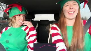 Nadia Foxx & Serenity Cox as Horny Elves cumming in drive thru with remote controlled vibrators / 4K - 6 image
