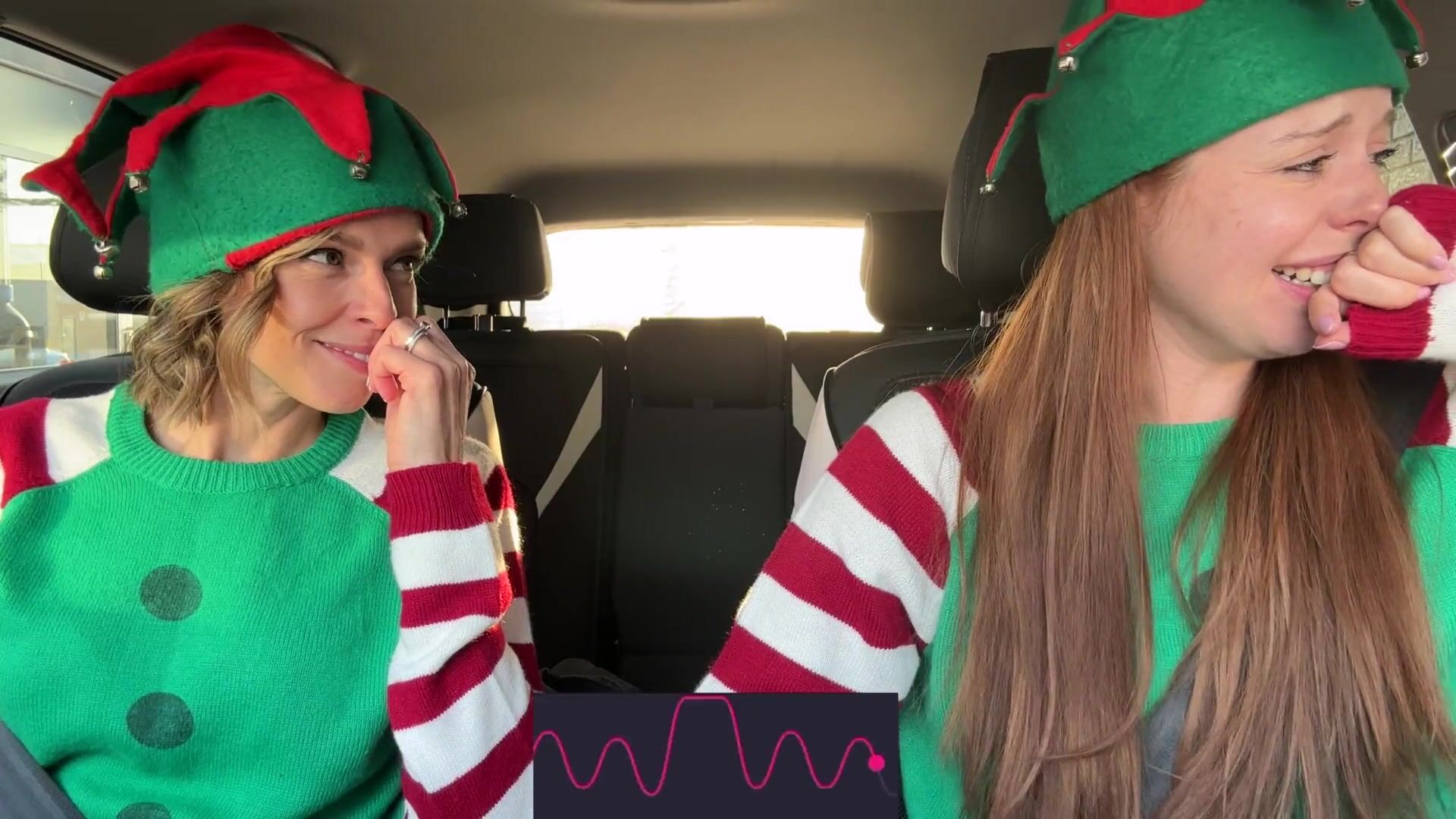 Nadia Foxx & Serenity Cox as Horny Elves cumming in drive thru with remote  controlled vibrators  4K watch online