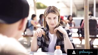 GIRLSWAY - Kristen Scott Fucks Kendra Spade In The Woods After Ruining The Porn She Masturbated On