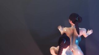 Lesbian Pussy Fingering in the Back Showroom 4K