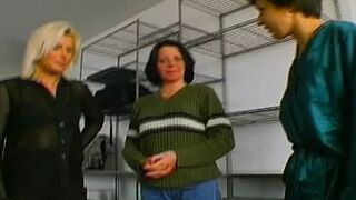 Amazing German ladies having a lesbian threesome - 1 image