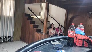 Stepsisters bisexual lesbian s  had to bend over for daddy before they can gou to the pub - 11 image